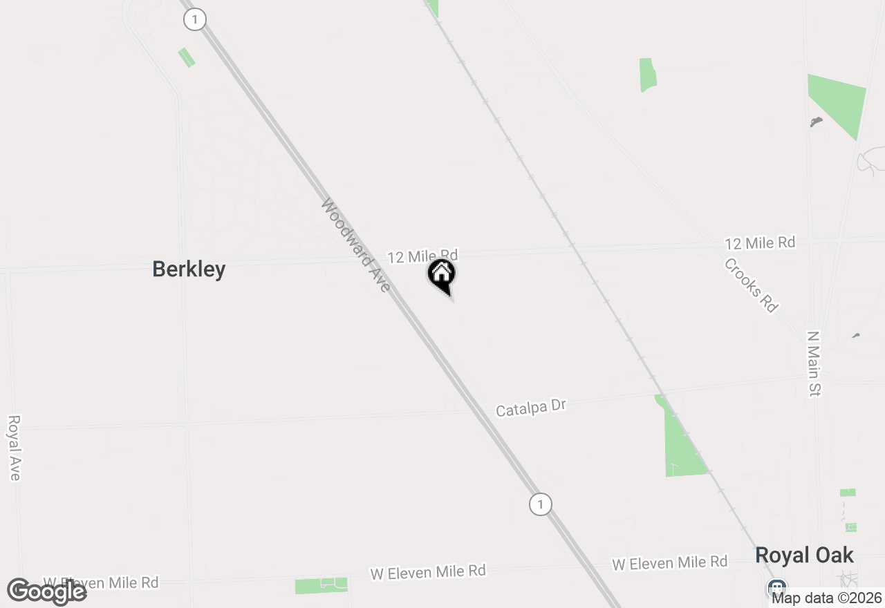 Map of 1514 Sunset Boulevard, Royal Oak, MI 48067