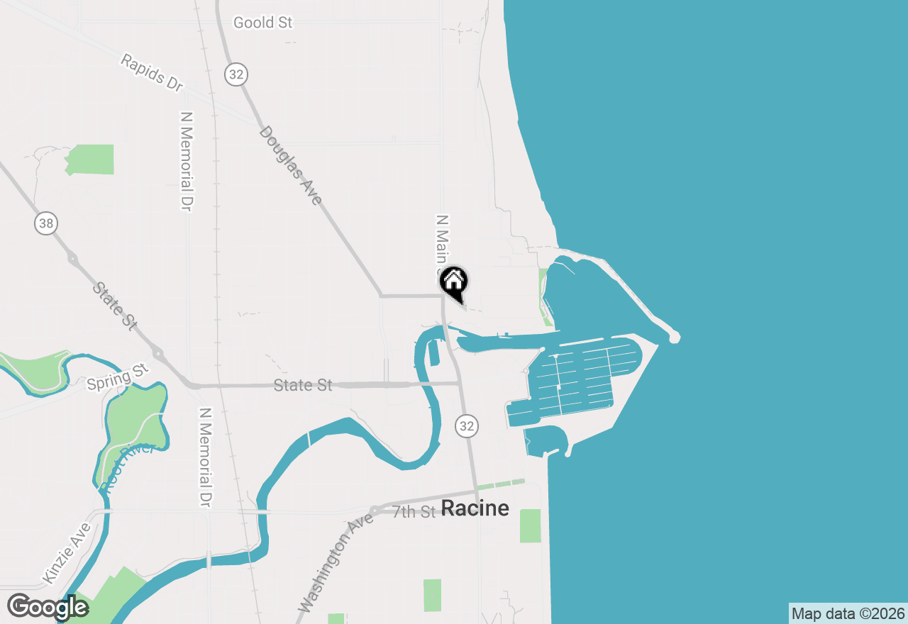 Map of 1101 N Main St, Racine, WI 53402