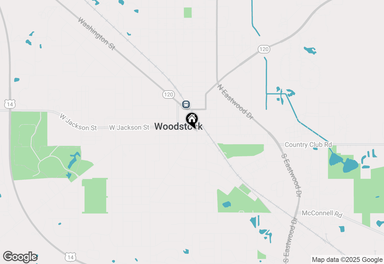 Map of 103 E Van Buren Street #2B, Woodstock, IL 60098