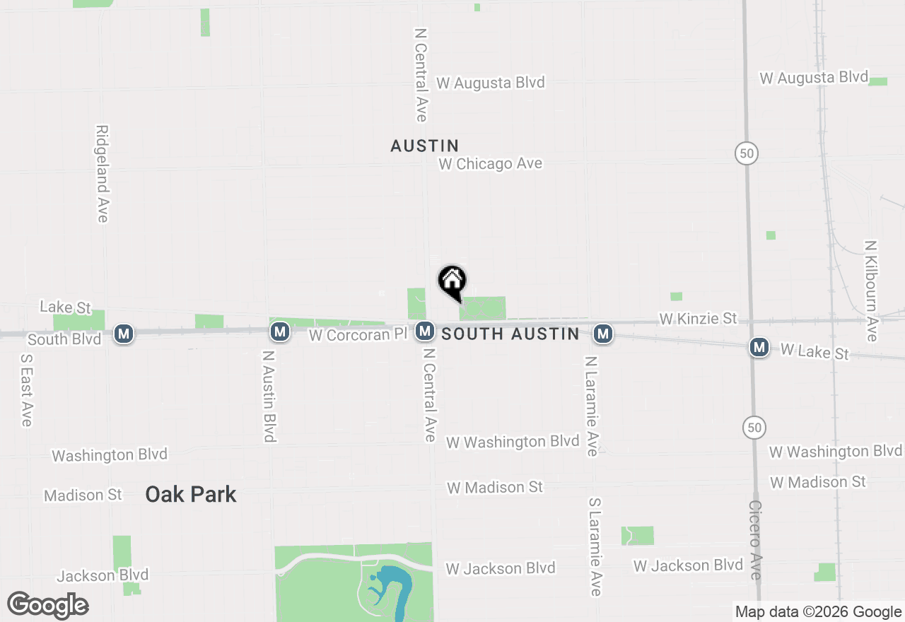 Map of 412 N Pine Avenue, Chicago, IL 60644