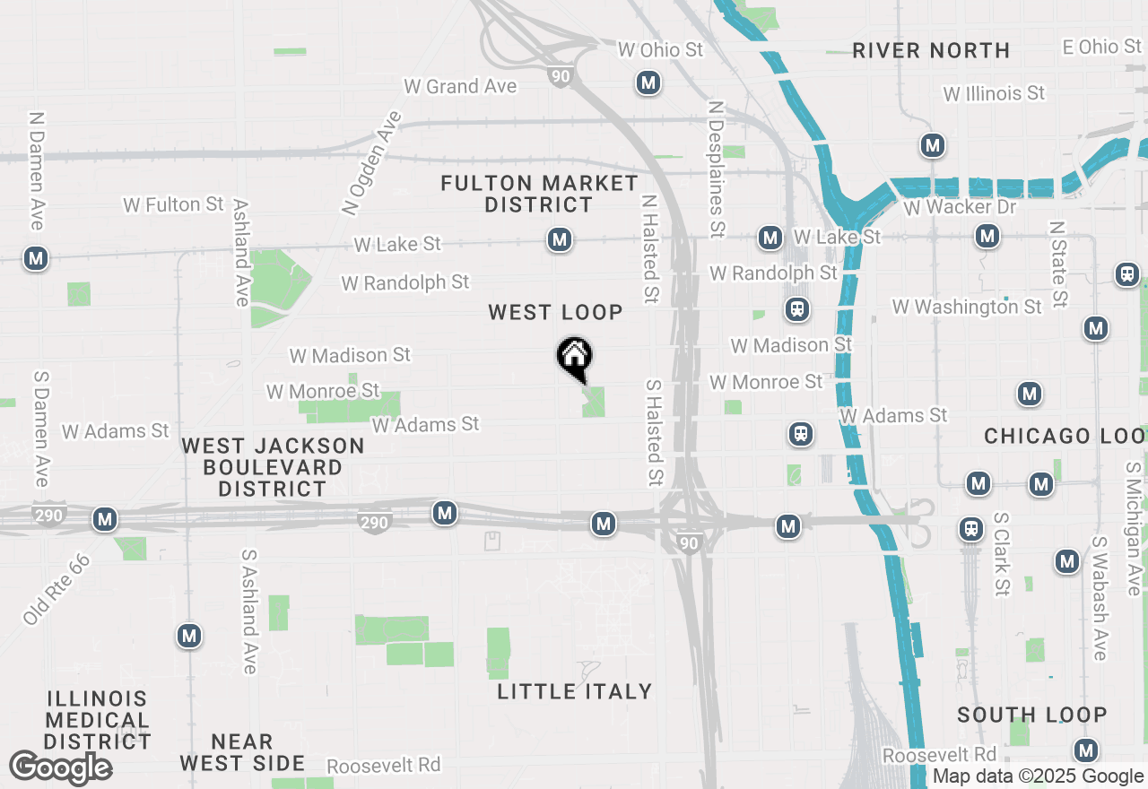 Map of 106 S Sangamon Street #4S, Chicago, IL 60607