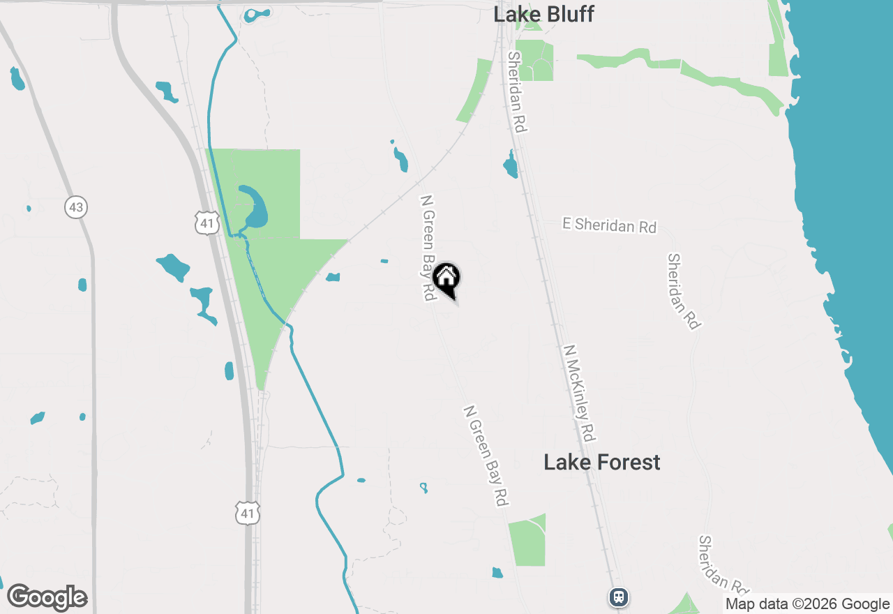 Map of 1435 N Green Bay Road, Lake Forest, IL 60045