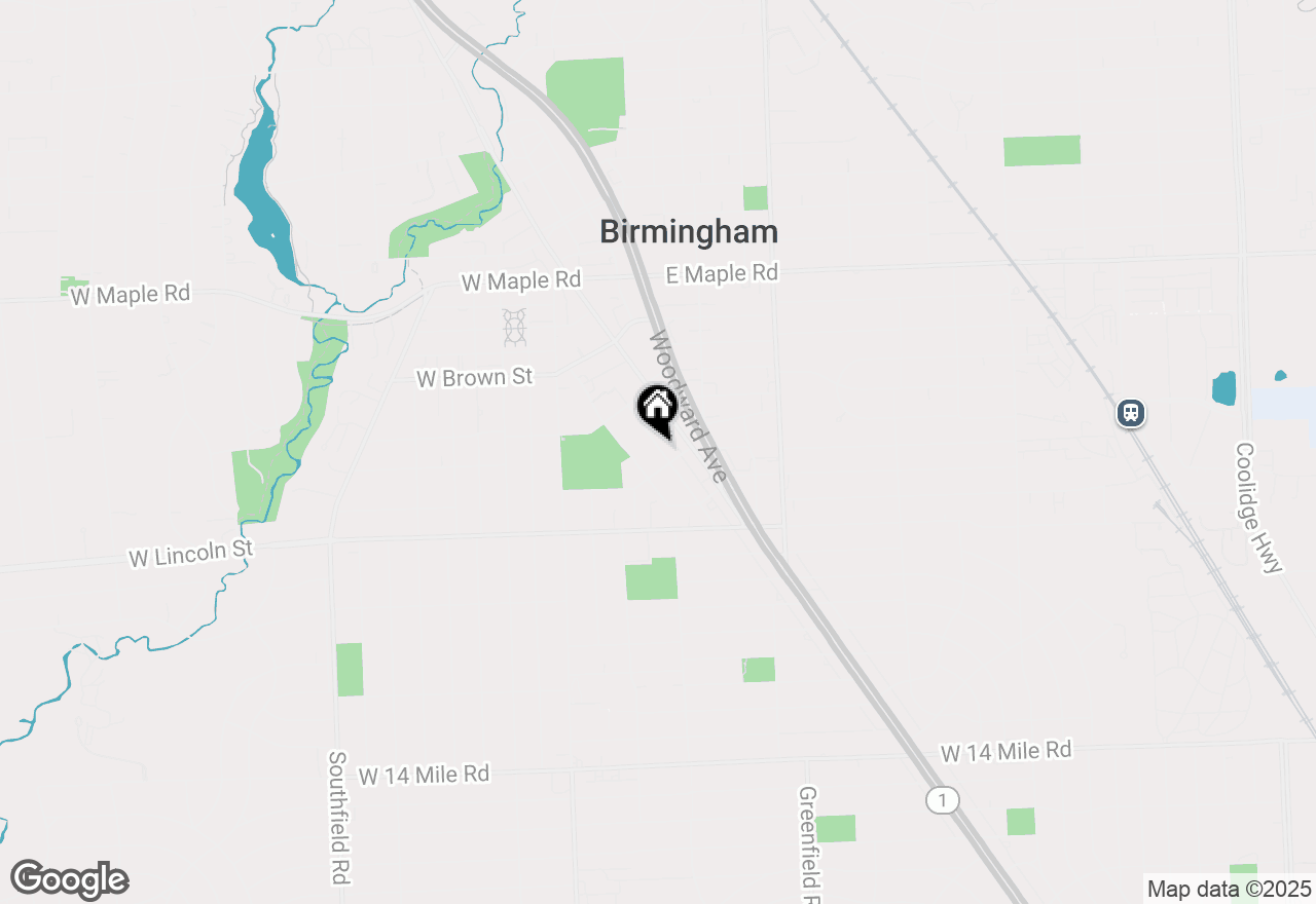 Map of 724 Ann Street, Birmingham, MI 48009