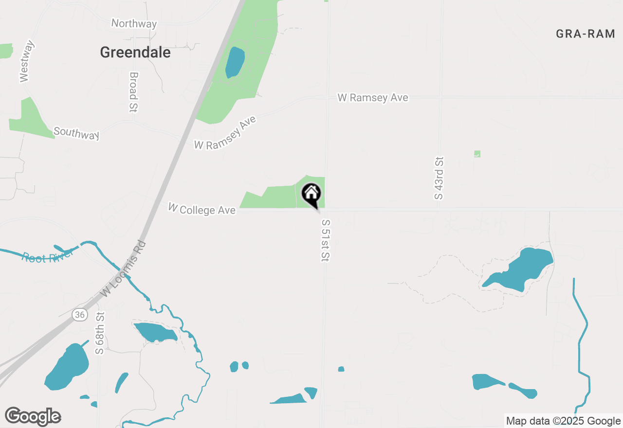 Map of 5208 Raven Dr, Greendale, WI 53129