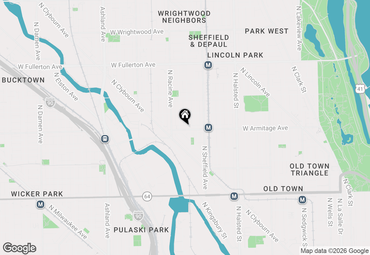 Map of 1120 W Armitage Avenue #301, Chicago, IL 60614