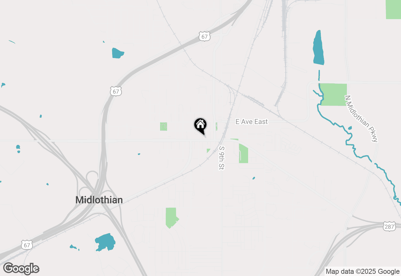 Map of 317 W Main Street, Midlothian, TX 76065