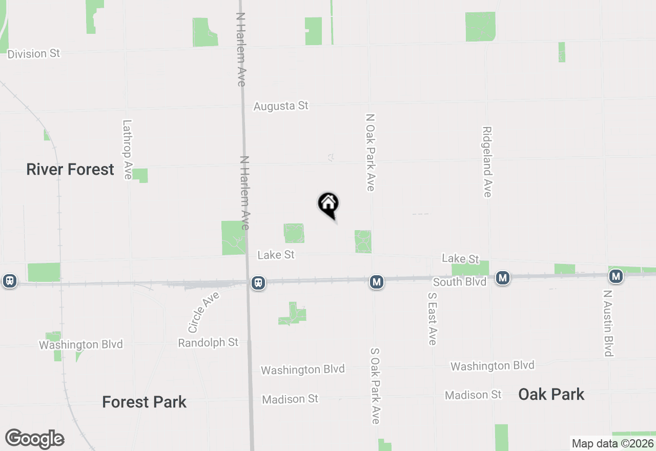 Map of 203 N Kenilworth Avenue #4F, Oak Park, IL 60302