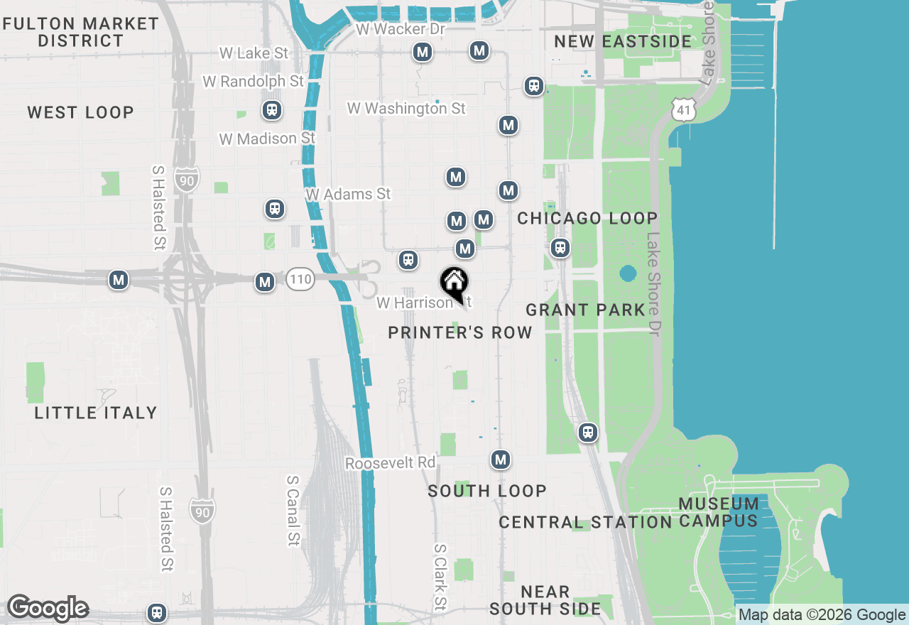 Map of 600 S Dearborn Street #2209, Chicago, IL 60605