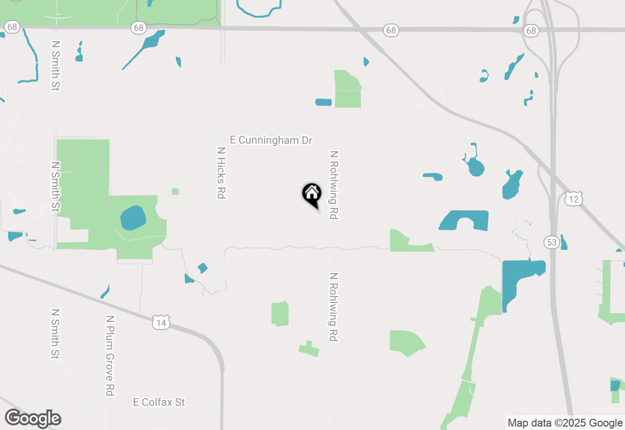 Map of 915 N Saratoga Drive, Palatine, IL 60074