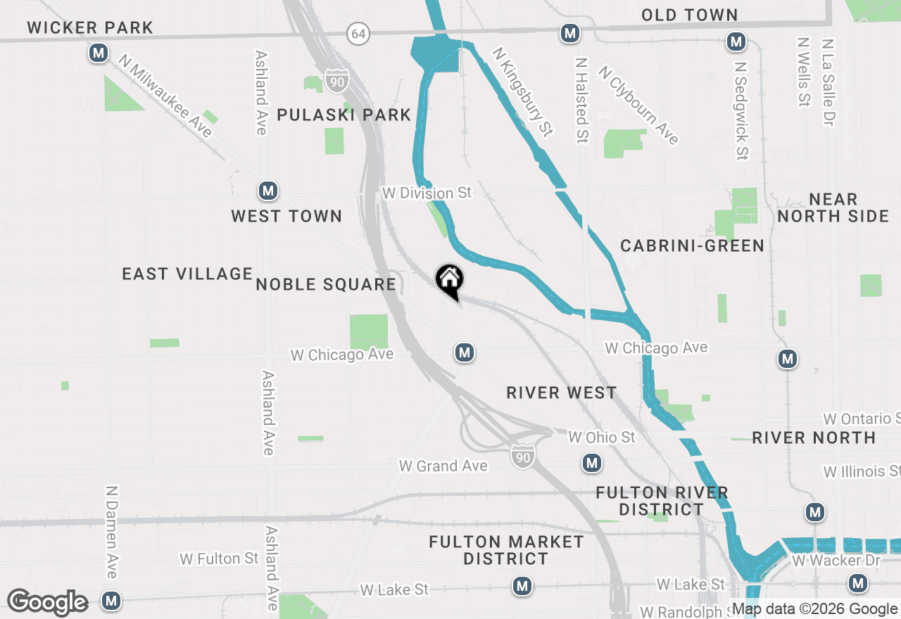 Map of 1123 W Chestnut Street #2E, Chicago, IL 60642