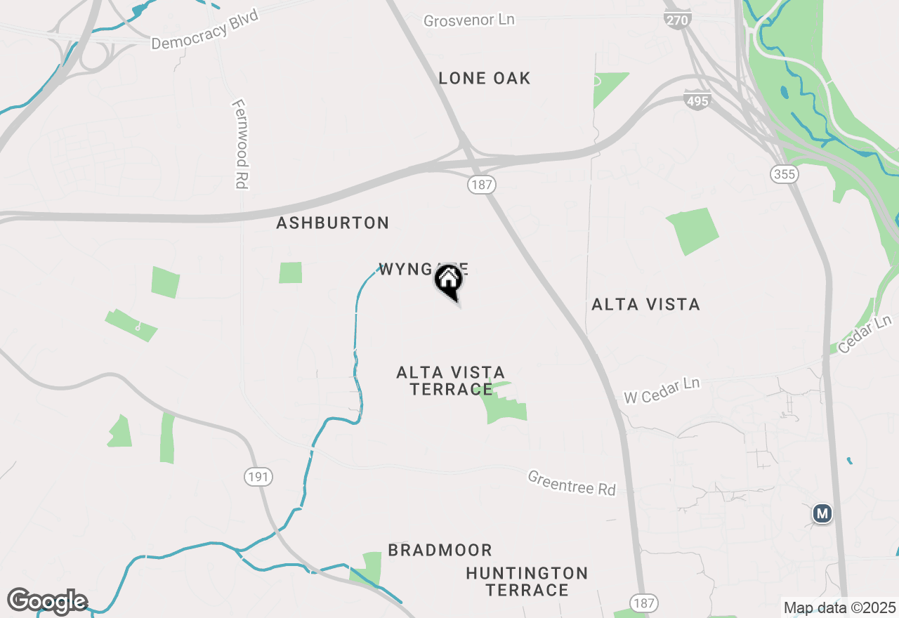 Map of 5917 Wilmett Road, Bethesda, MD 20817