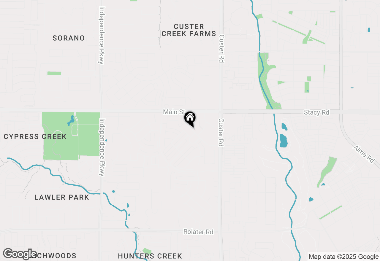 Map of 8737 Phoebe Road, Frisco, TX 75035