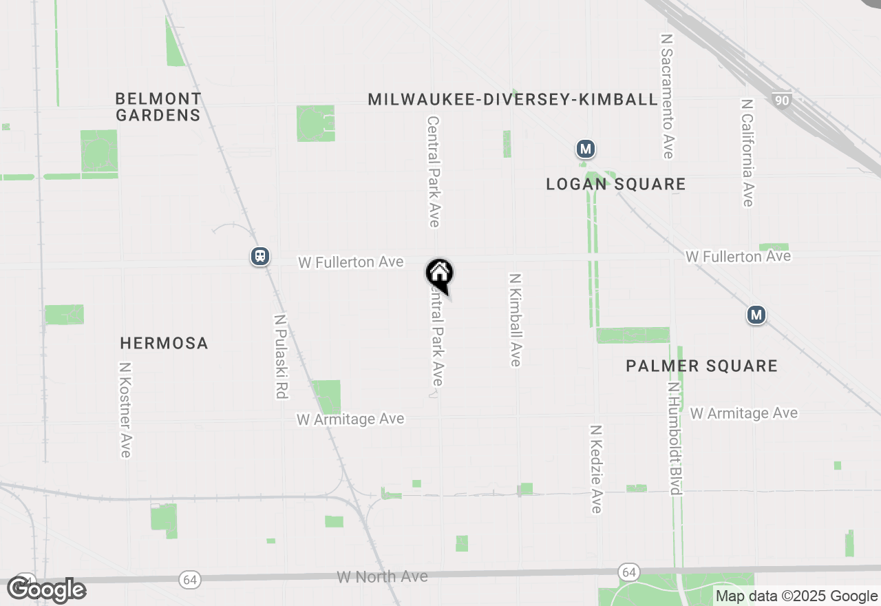 Map of 3581 W Belden Avenue, Chicago, IL 60647