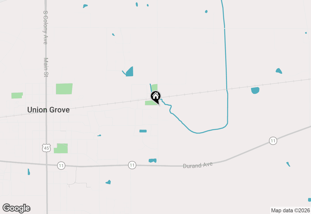 Map of 102 Mill Ave, Union Grove, WI 53182