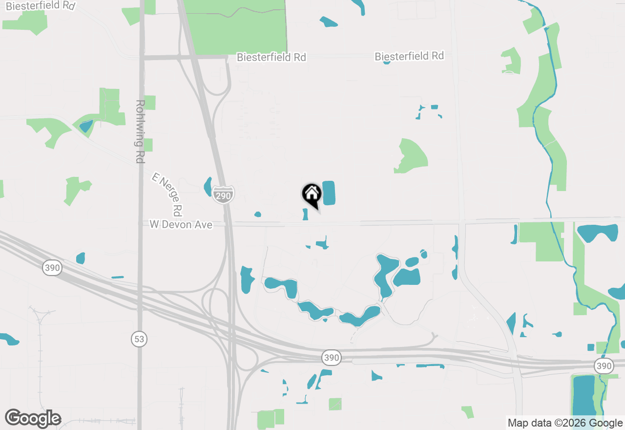 Map of 1274 Biscayne Drive, Elk Grove Village, IL 60007