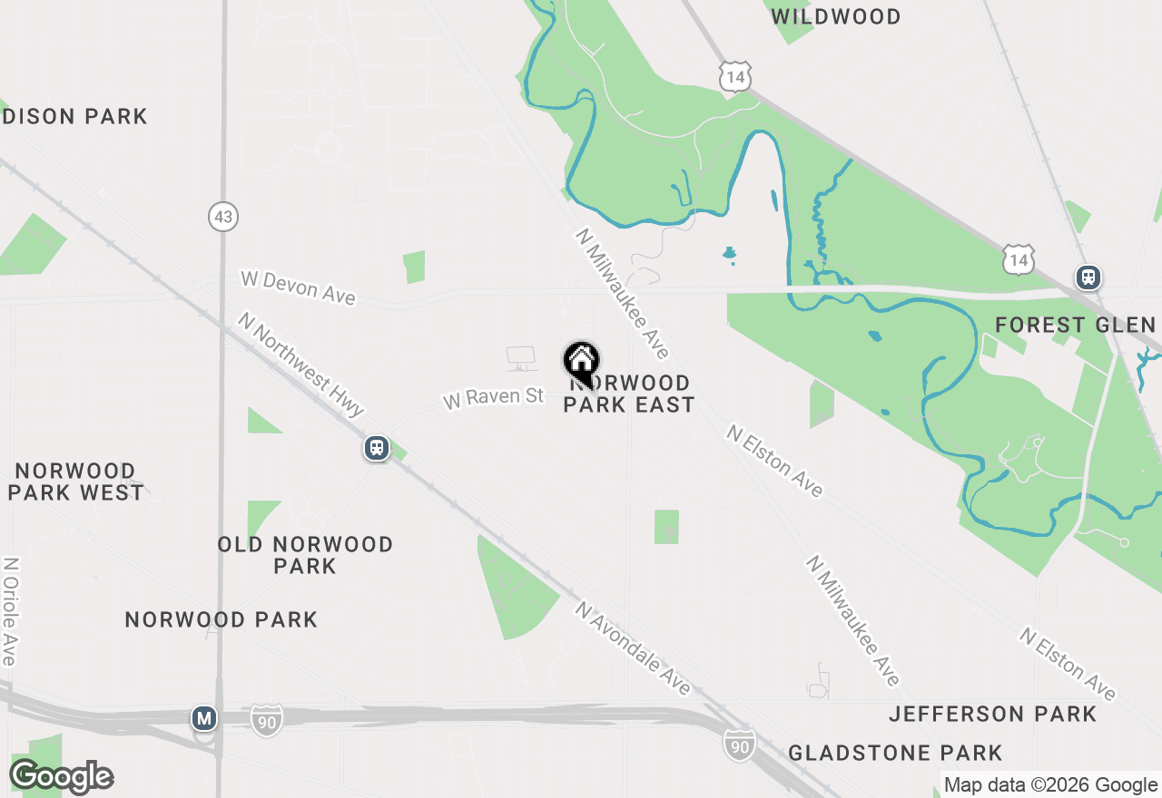 Map of 6461 W Raven Street, Chicago, IL 60631