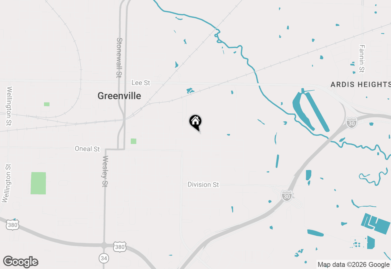 Map of 1401 Marshall Street, Greenville, TX 75401