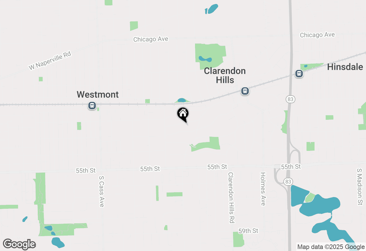 Map of 425 Colfax Avenue, Clarendon Hills, IL 60514