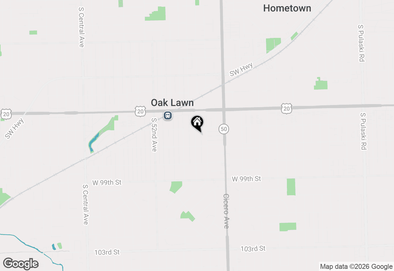 Map of 9617 Brandt Avenue, Oak Lawn, IL 60453