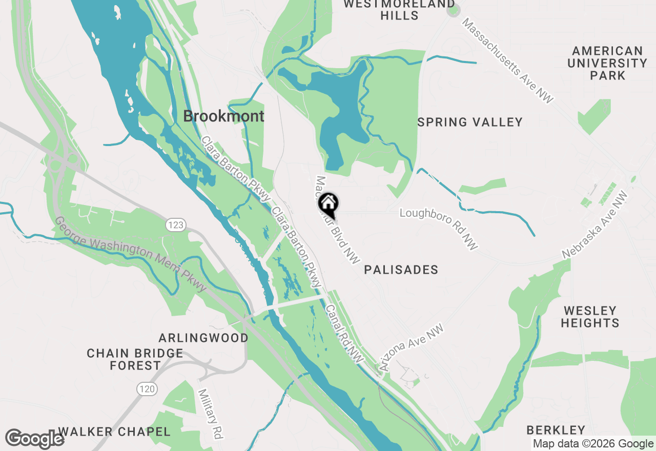 Map of 5814 Macarthur Boulevard Nw, Washington, DC 20016