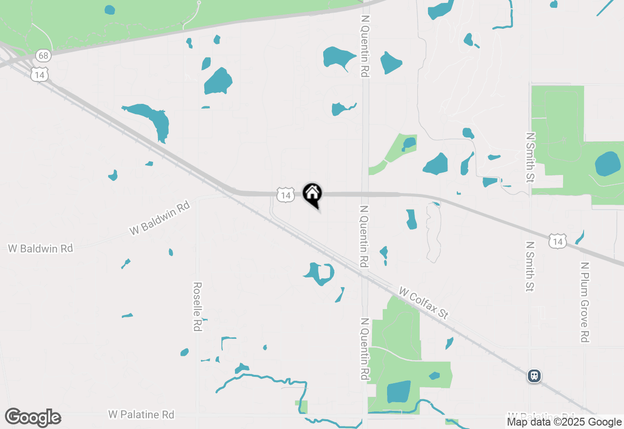 Map of 721 N Coolidge Avenue, Palatine, IL 60067