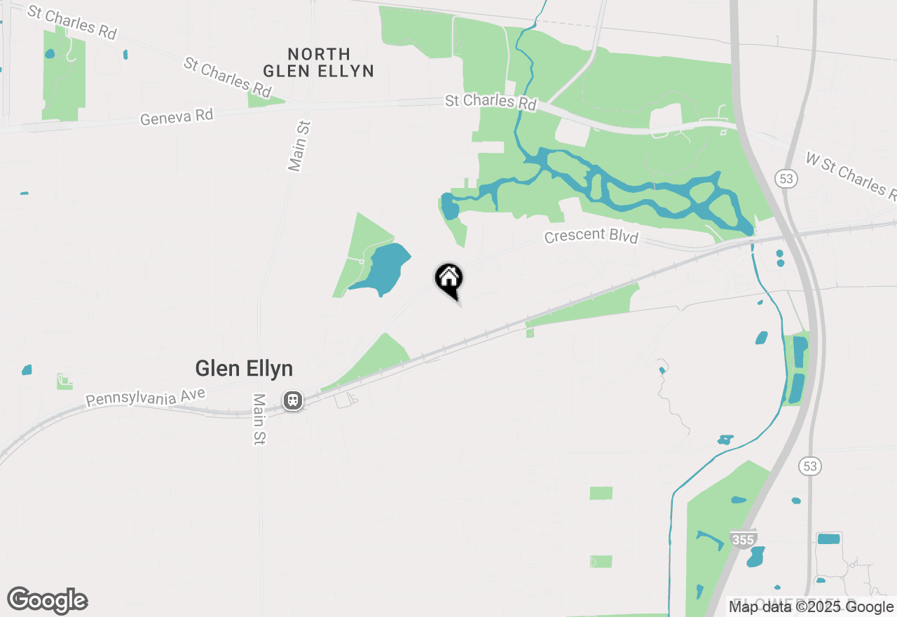 Map of 577 Lee Street, Glen Ellyn, IL 60137