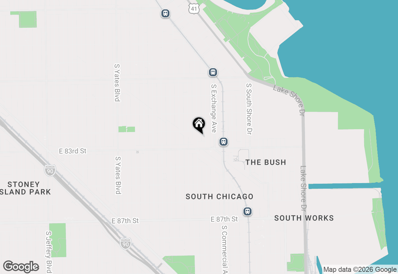 Map of 8219 S Muskegon Avenue, Chicago, IL 60617