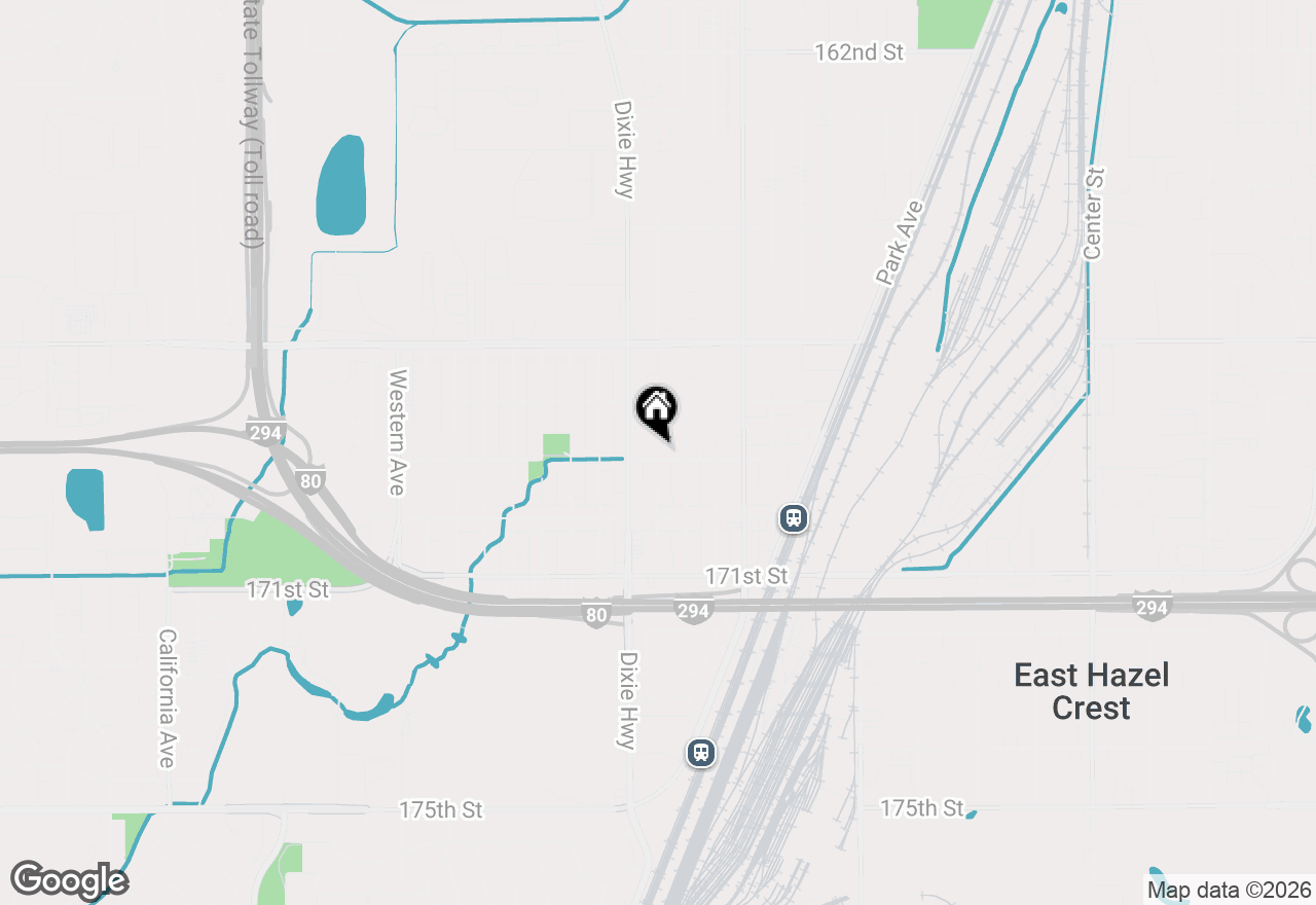 Map of 1924 169th Street, Hazel Crest, IL 60429