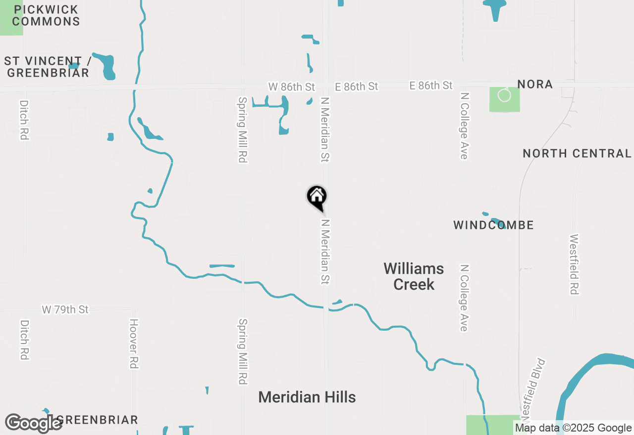 Map of 8100 N Meridian Street, Indianapolis, IN 46260