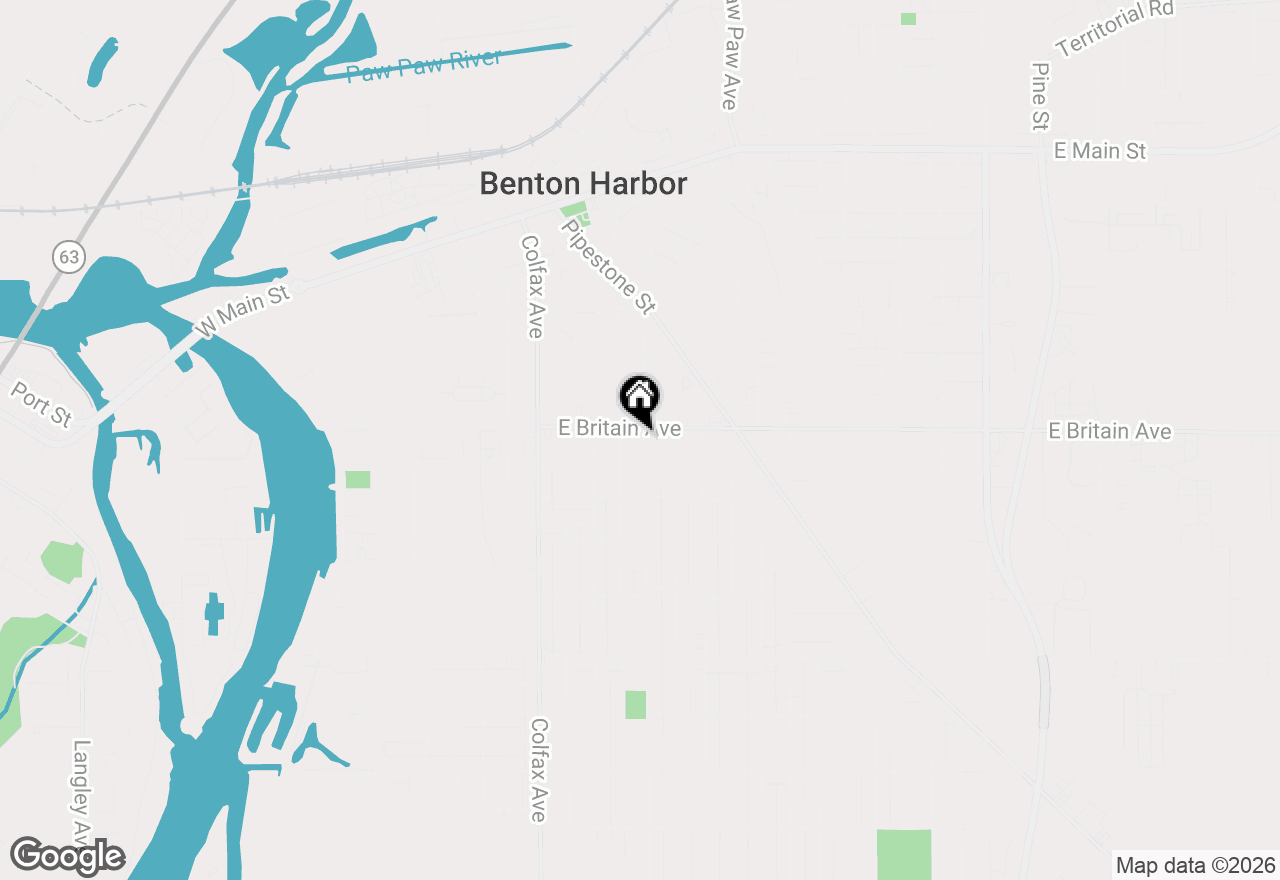 Map of 520 Broadway, Benton Harbor, MI 49022