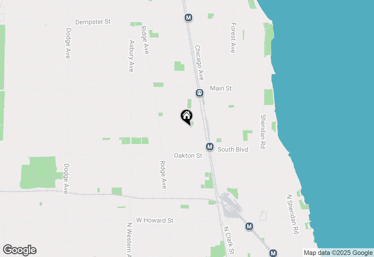 Map of 732 Reba Place #C2, Evanston, IL 60202