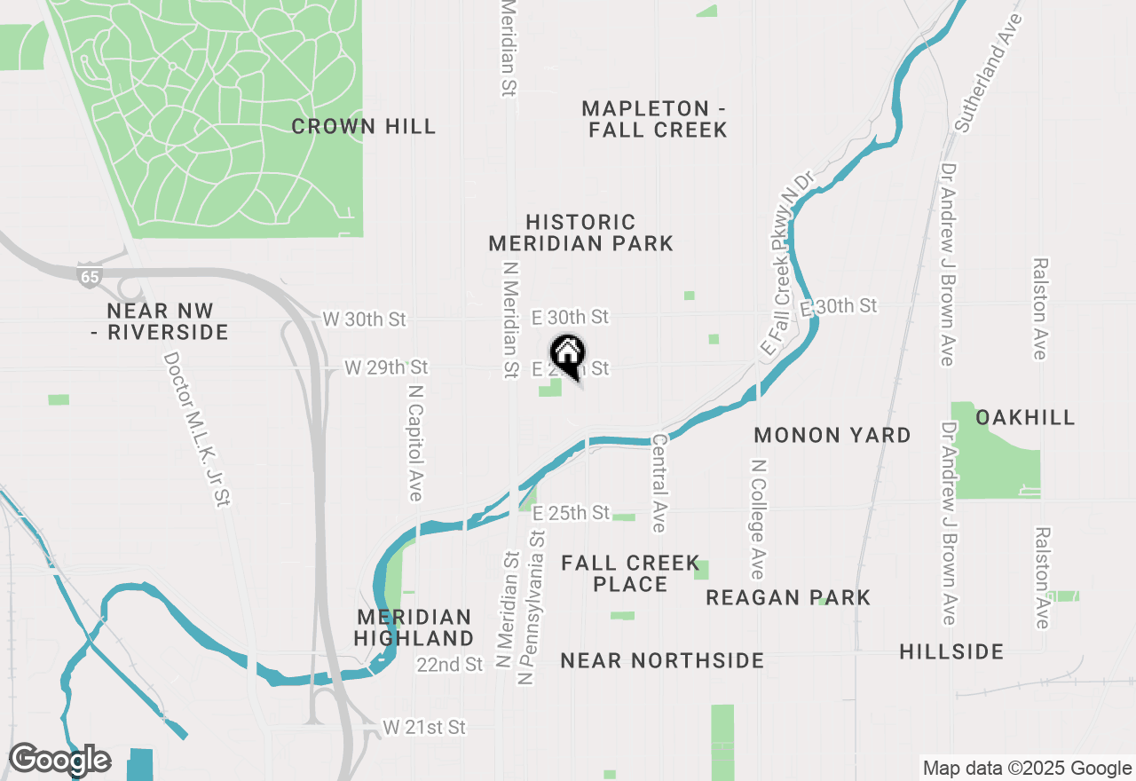 Map of 2831 N Talbott Street, Indianapolis, IN 46205