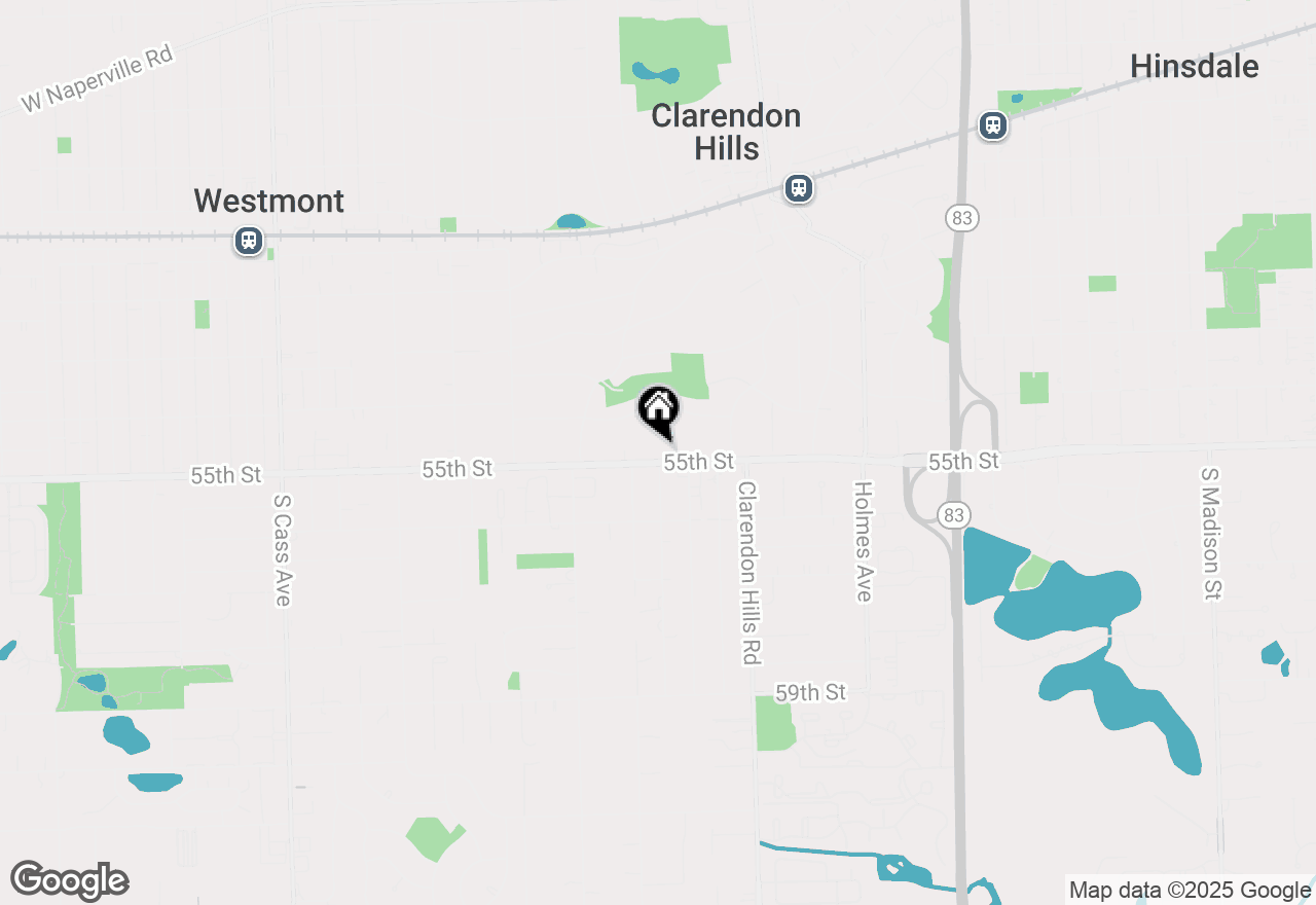 Map of 346 55th Street, Clarendon Hills, IL 60514