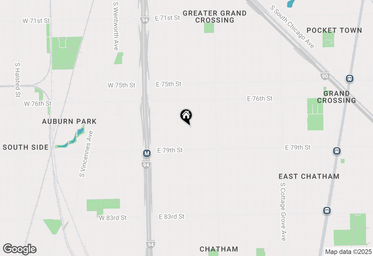Map of 7741 S Indiana, Chicago, IL 60620