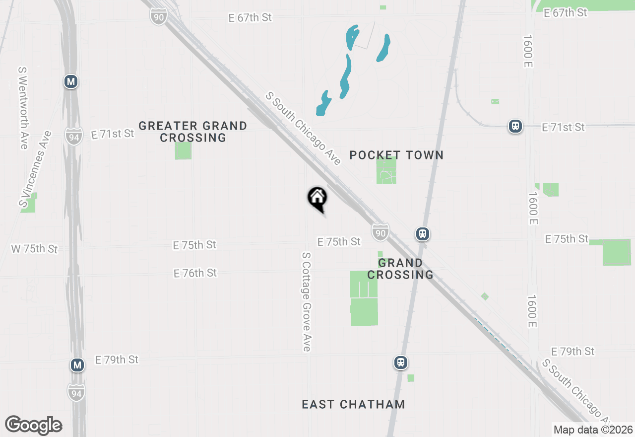 Map of 7408 S Maryland Avenue, Chicago, IL 60619