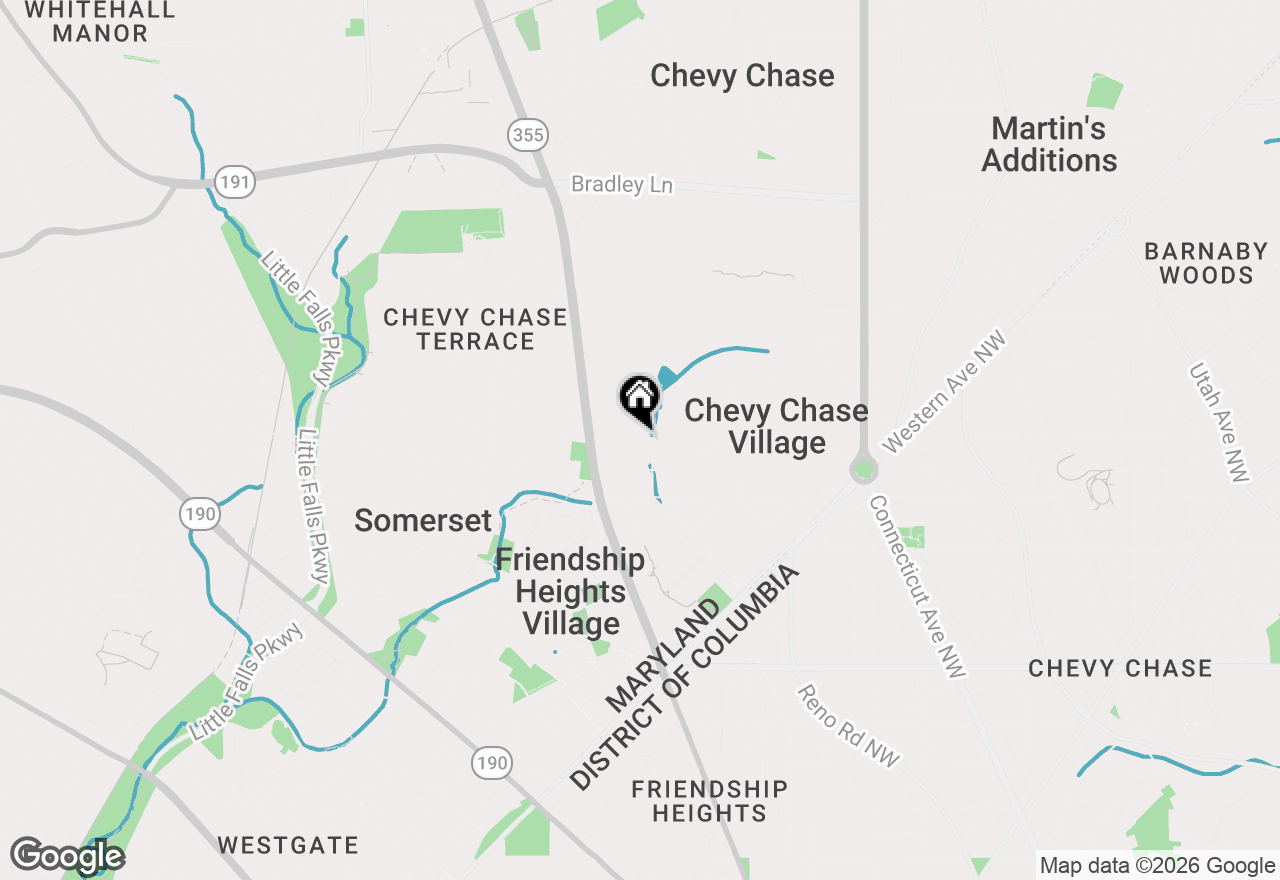 Map of 127 Hesketh Street, Chevy Chase, MD 20815
