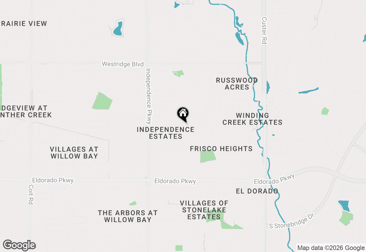 Map of 12526 Nandina Lane, Frisco, TX 75035