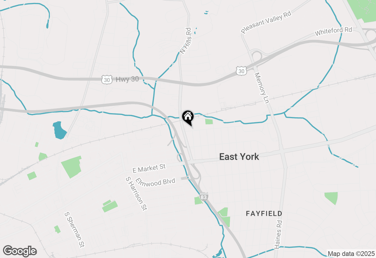 Map of 1747 E Wallace Street, York, PA 17402