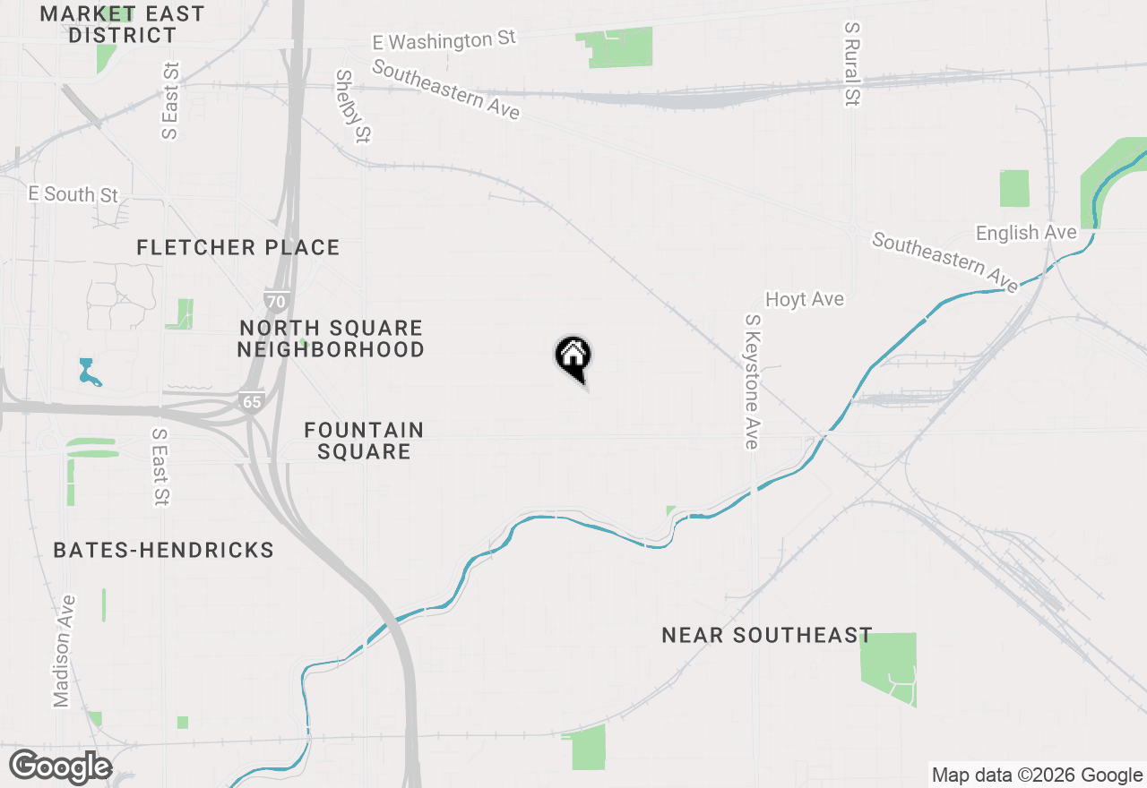 Map of 1723 Woodlawn Avenue, Indianapolis, IN 46203