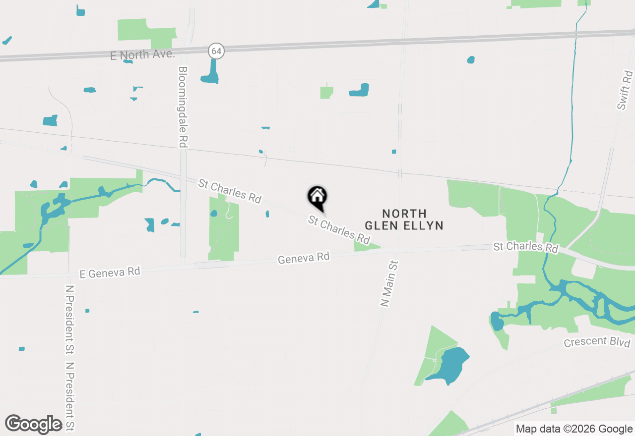 Map of 22W724 Saint Charles Road, Glen Ellyn, IL 60137