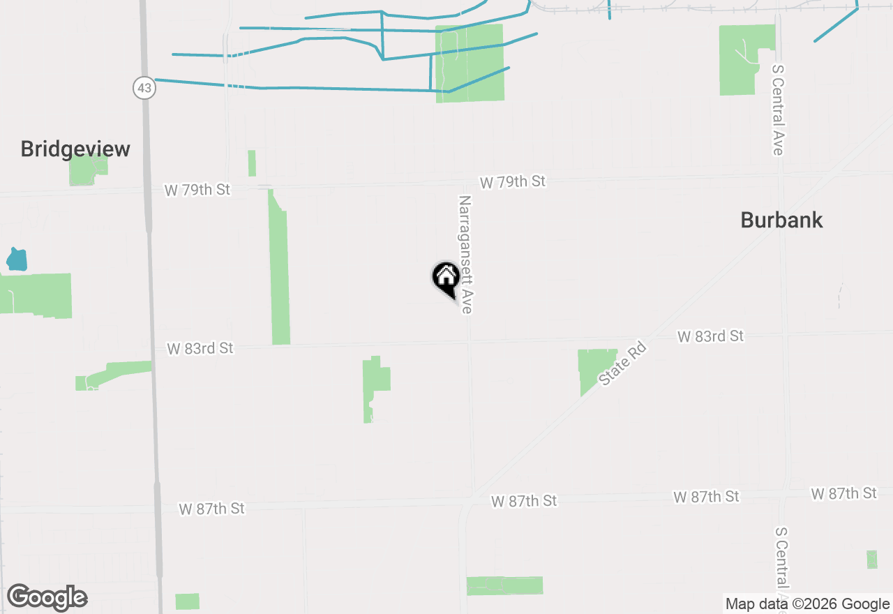 Map of 6433 W 82nd Street, Burbank, IL 60459