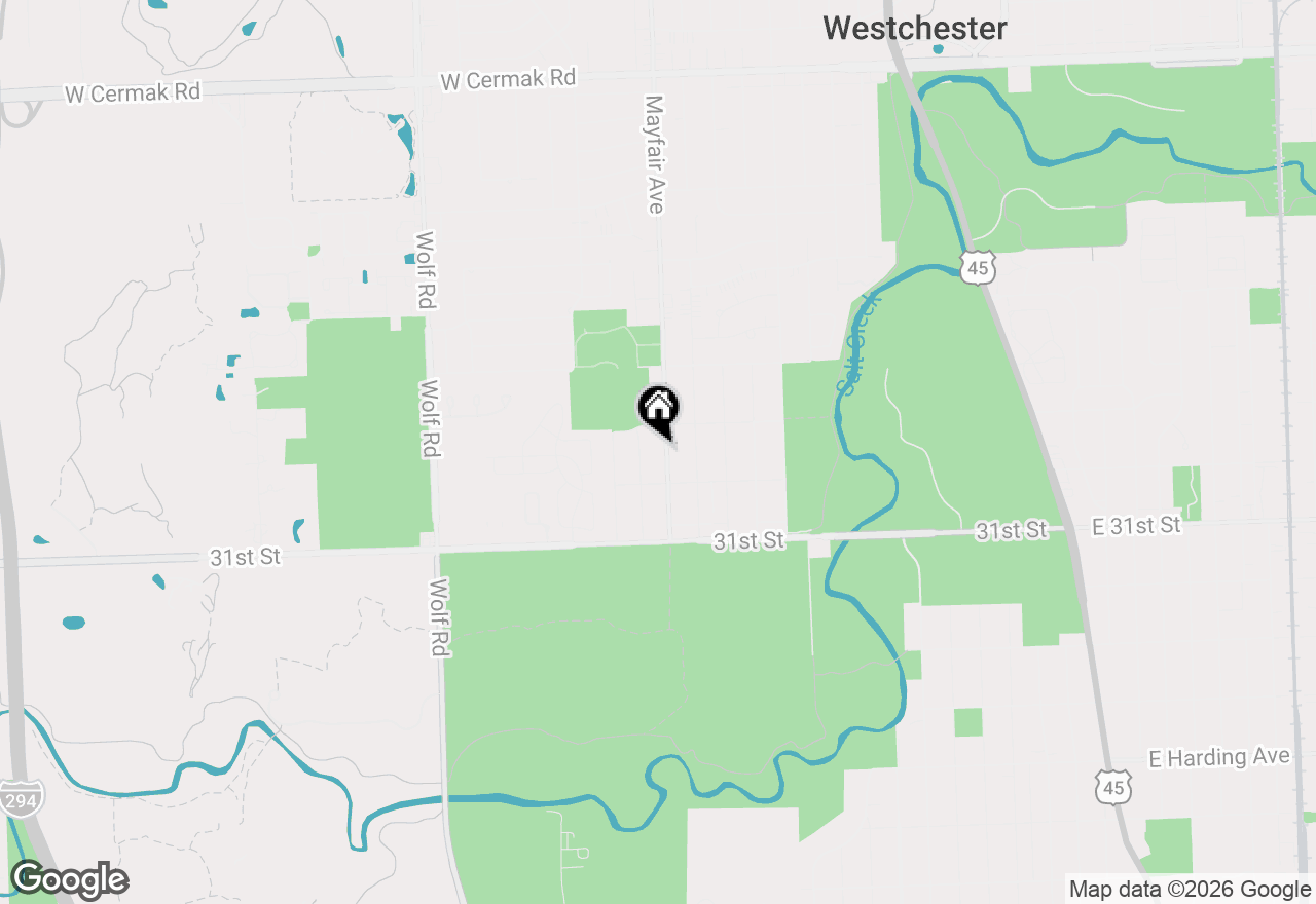 Map of (Address confidential), Westchester, Illinois 60154