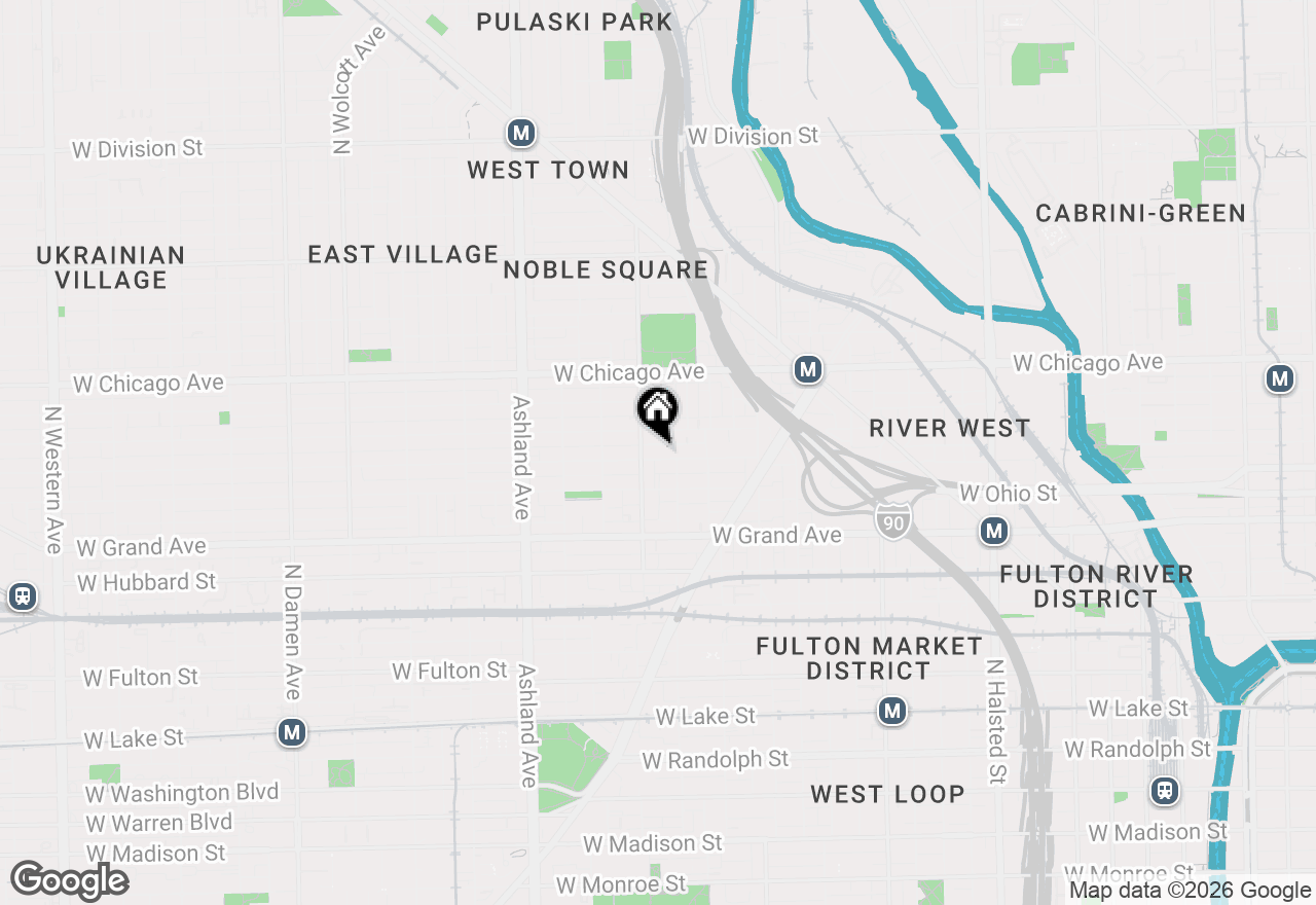 Map of 1350 W Erie Street #4E, Chicago, IL 60642