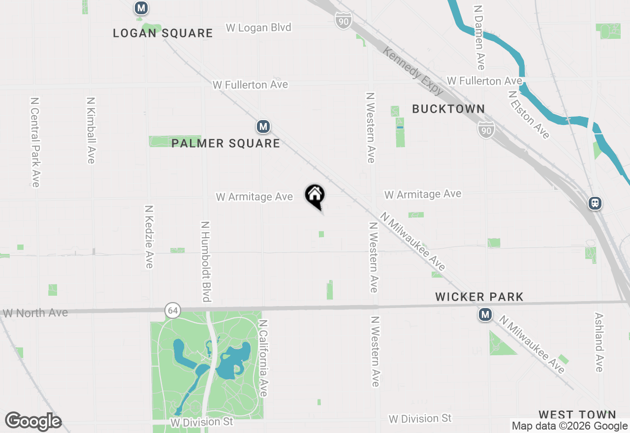 Map of 1914 N Rockwell Street, Chicago, IL 60647