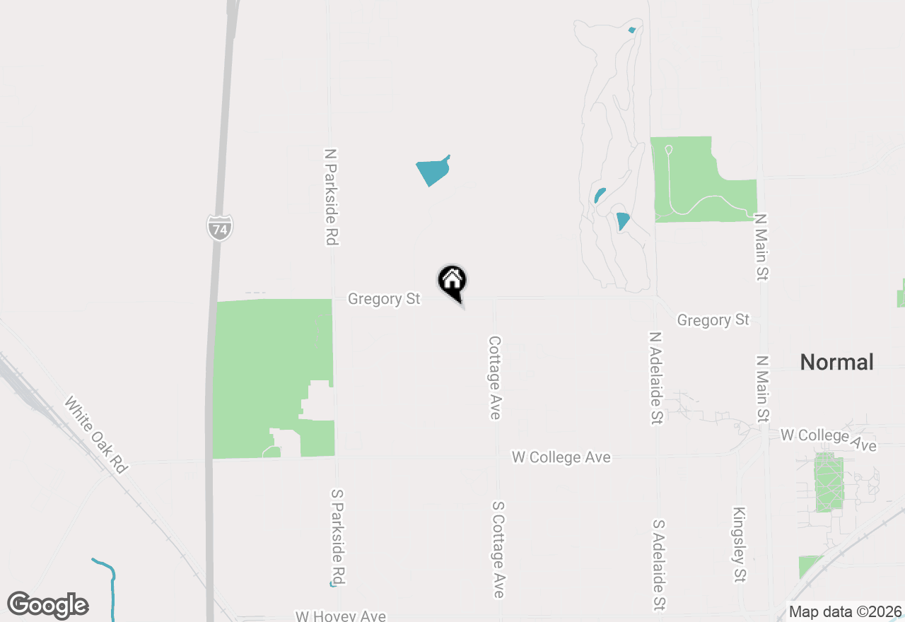 Map of 1614 Barton Drive, Normal, IL 61761