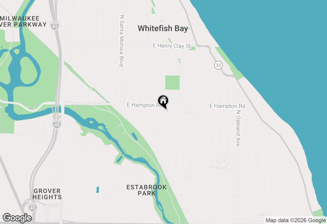 Map of 4771 N Woodruff Ave, Whitefish Bay, WI 53211