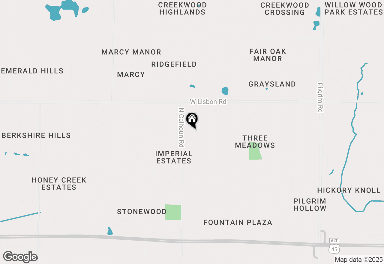 Map of 4620 N Calhoun Rd, Brookfield, WI 53005