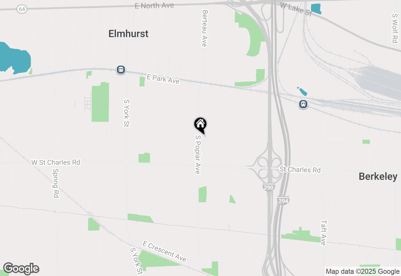 Map of 255 S Poplar Avenue, Elmhurst, IL 60126
