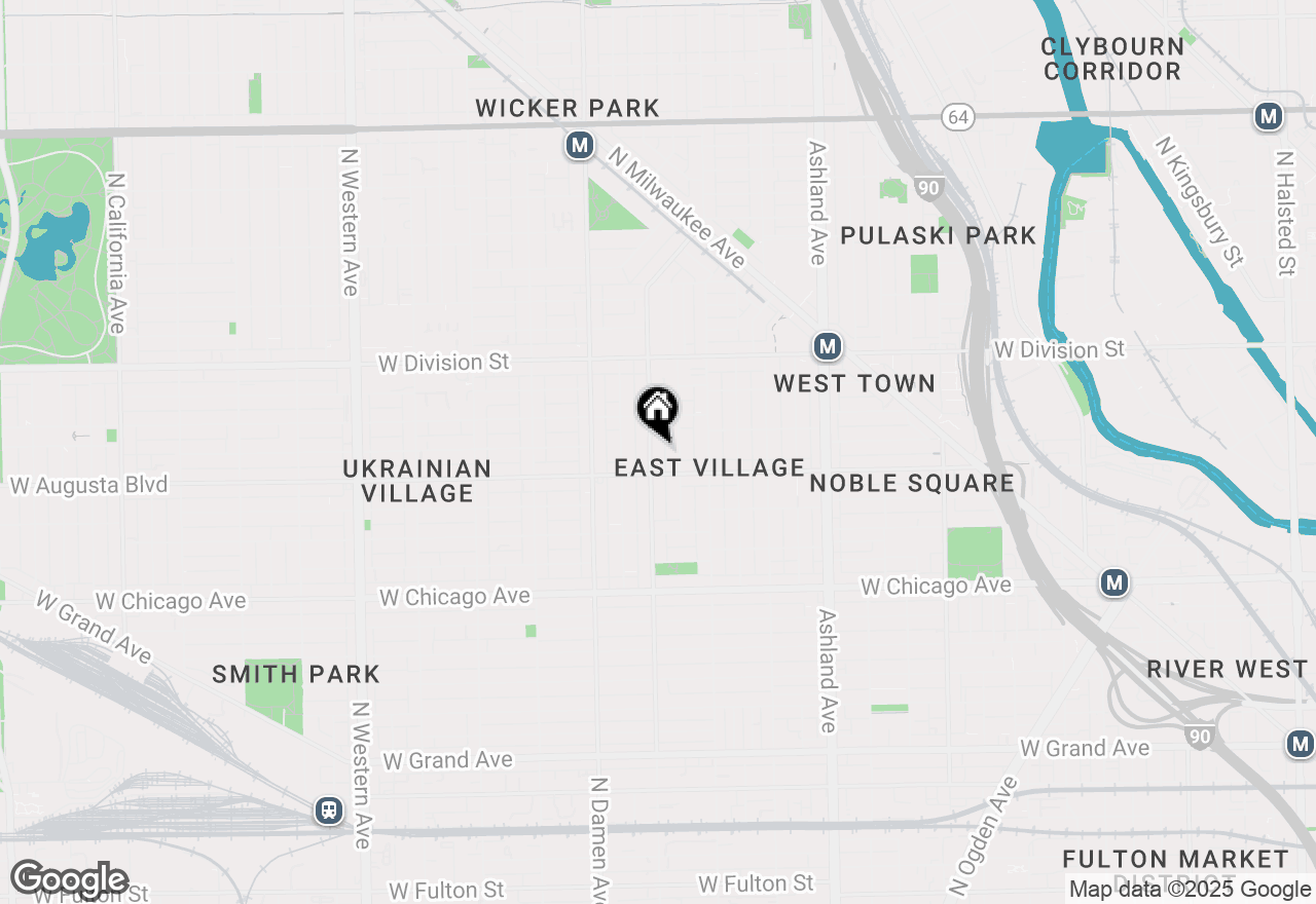 Map of 1019 N Wolcott Avenue, Chicago, IL 60622