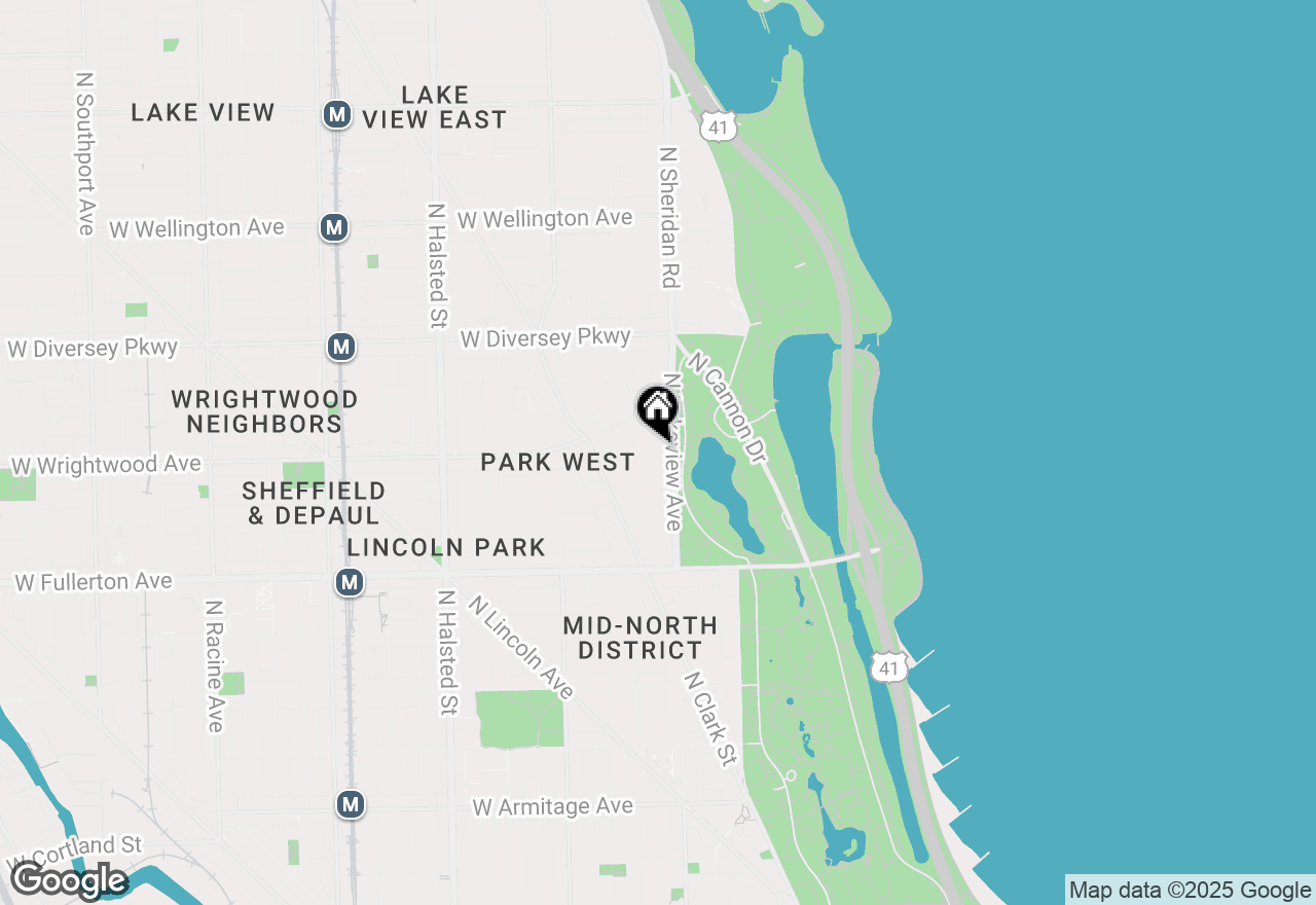 Map of 2550 N Lakeview Avenue #N906, Chicago, IL 60614